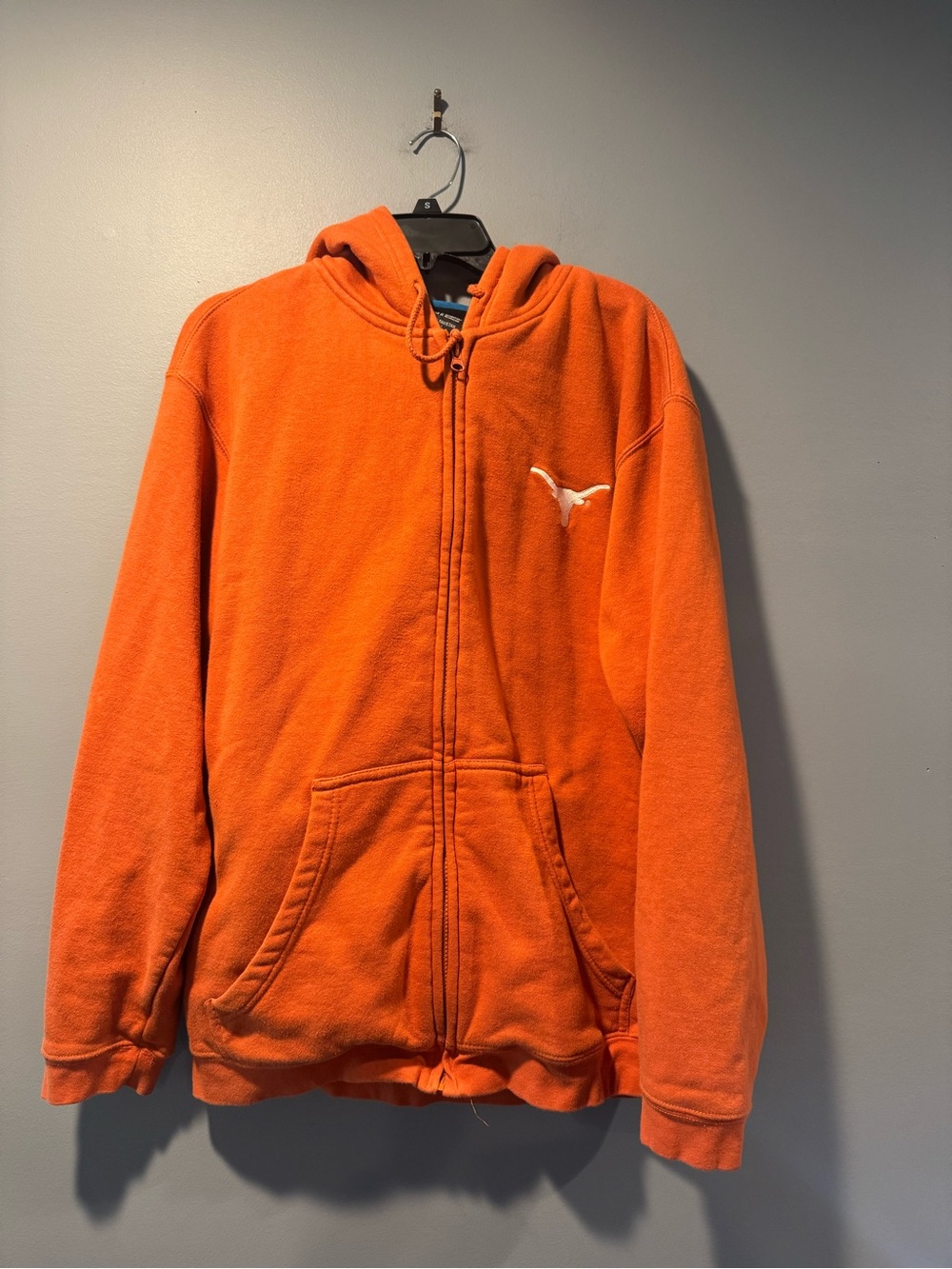 *NCAA Orange Full-Zip Hoodie with White Longhorn Logo